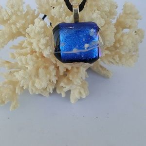 "Hey Jupiter" Dichroic Glass necklace